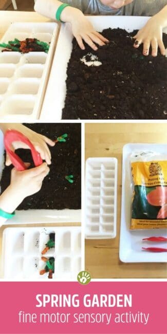 Dig into your own garden fine motor activity with your preschooler.