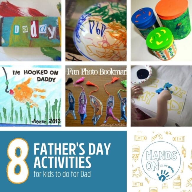 Need a few easy DIY Father's Day activities for kids to make for dad? Here are 8 super cute Father's Day crafts!