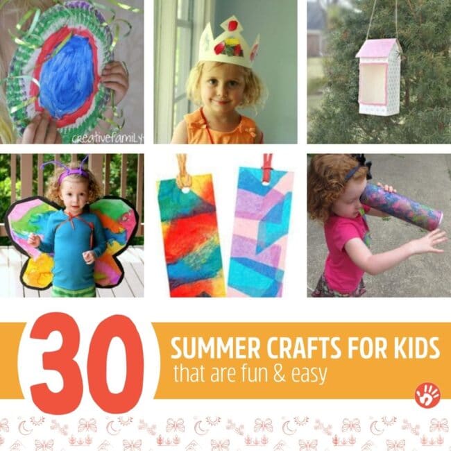 What kind of crafts do you think of as must-make summer crafts for kids? How about summer crafts for preschoolers? Here's 30 easy nostalgic classic craft!