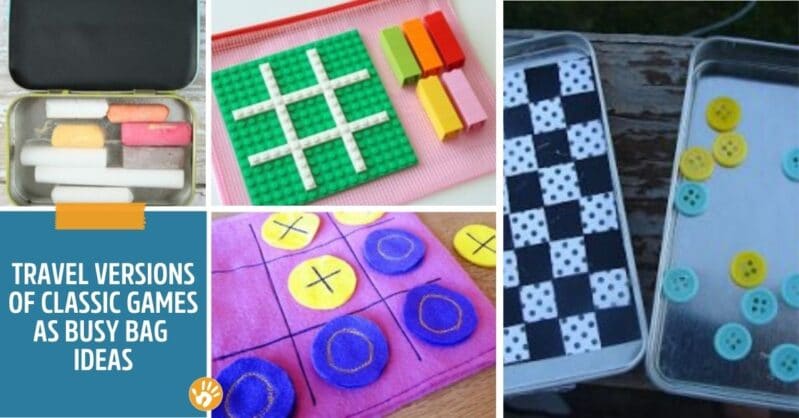 Travel versions of classic games you can DIY for toddlers to stay busy in the car.