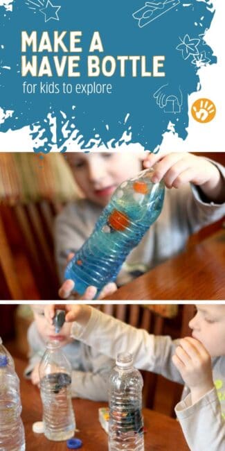 Make a wave bottle - kids love making waves with a sensory bottle! Easy to make too.