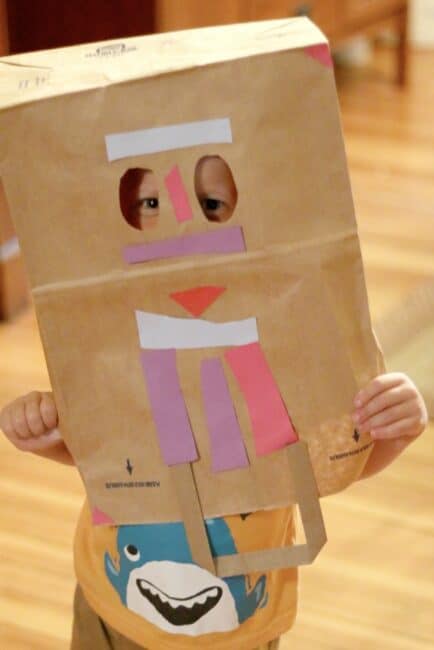 Make a brown paper bag mask