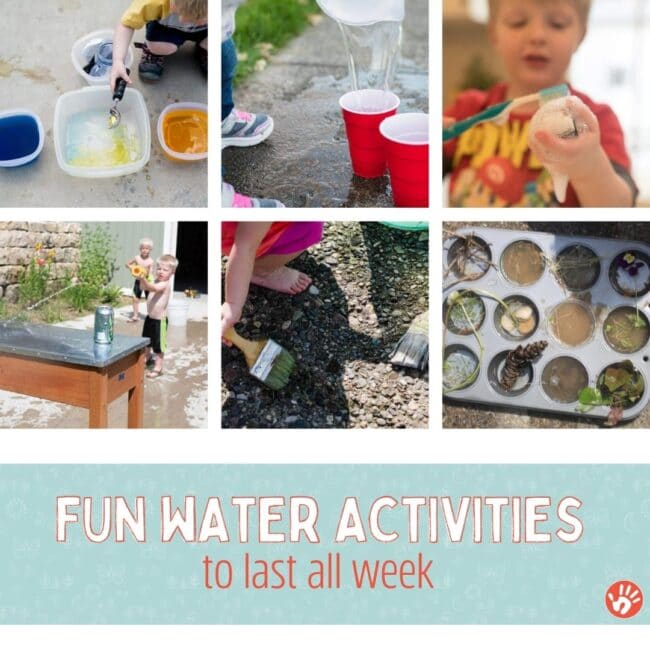 Stay cool while the summer heats up with a week of super fun water activities! These easy activities are perfect for kids of all ages.