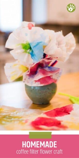 Make beautiful coffee filter flowers for your kids to gift on Mother's Day