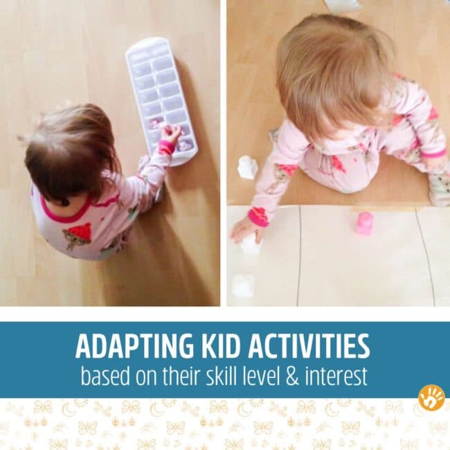Wondering how to adapt activities for your child? Chelsie shares her simple tips and examples of adapting any type of activity for your child