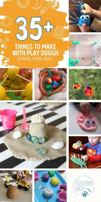 Playdough pack including recipe, sensory card, shopping list, numbers on  pancakes