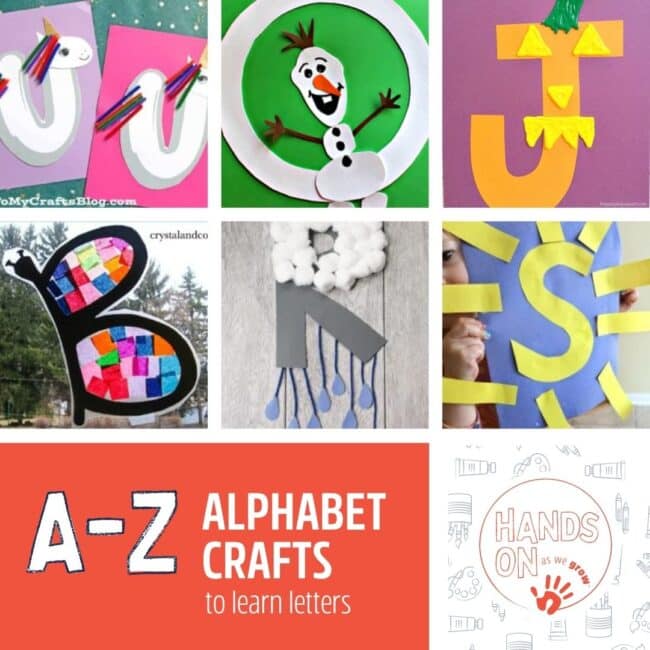 Your toddlers and preschoolers are going to love learning their letters with these fun and simple A-Z alphabet crafts we gathered for you!