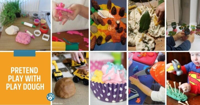 Get creative and break out of your play dough rut! Try these 35+ ideas of things to make and do to play, create, and learn with play dough.