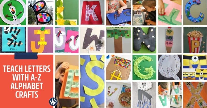 Your toddlers and preschoolers are going to love learning their letters with these fun and simple A-Z alphabet crafts we gathered for you!