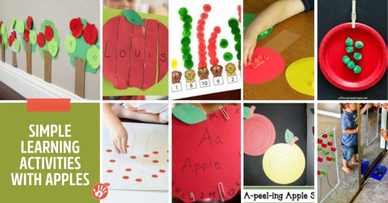 simple learning activities with apples