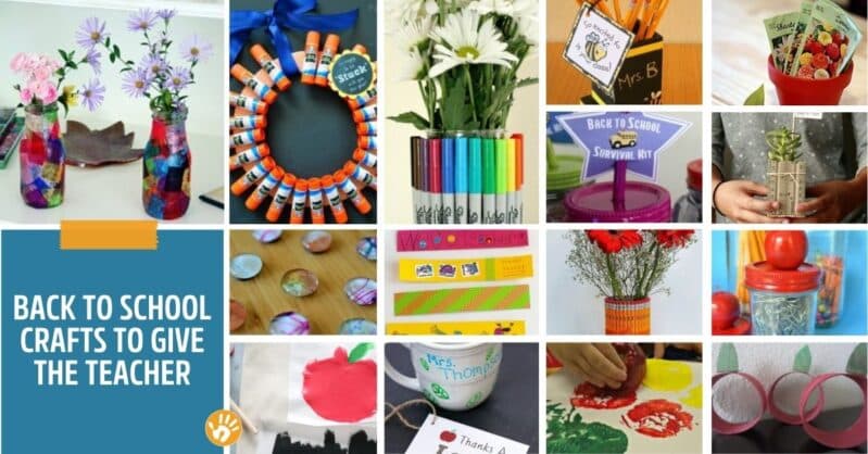 Check out these fun and easy back to school crafts for kids to make and give as a gift to their new teacher!