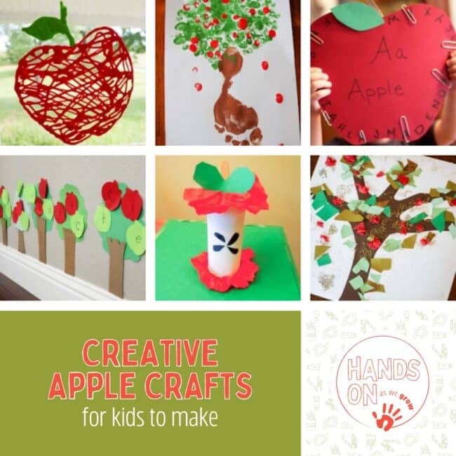 Creative apple crafts and projects for kids to make.