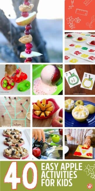 Things for kids to do with apples! 40 apple activities for kids using real apples!
