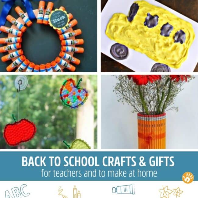 Check out these fun and easy back to school crafts for kids to make!