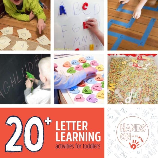 20 letter learning activities for toddlers