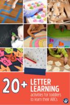 Start learning letters with your toddler! You'll love these 20+ activities that make it simple to have fun and learn together.
