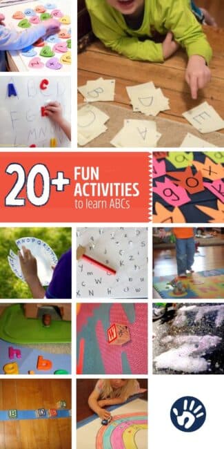 Lots of letter learning activities for toddlers to begin learning their abcs