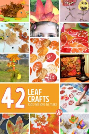 Make beautiful leaf crafts with your kids this fall!