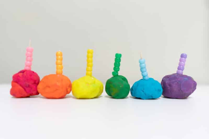 play dough color sorting activity