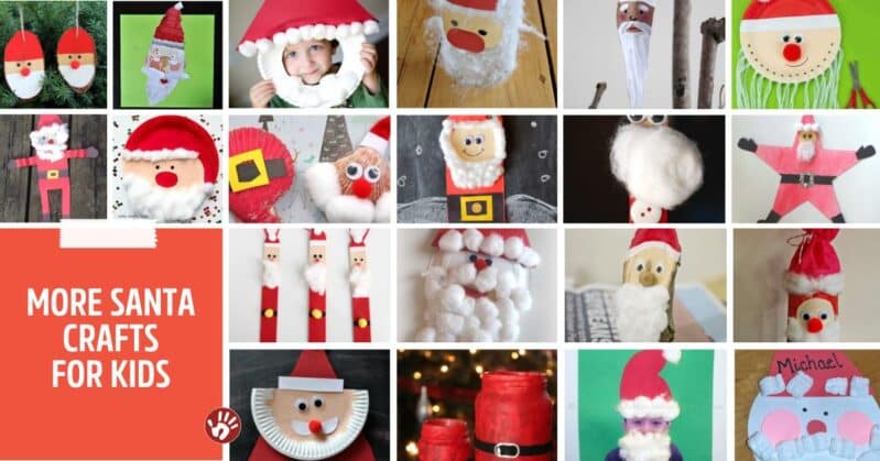 Make these oh-so-simple Santa crafts for kids to help build excitement and anticipation leading up to the big day!