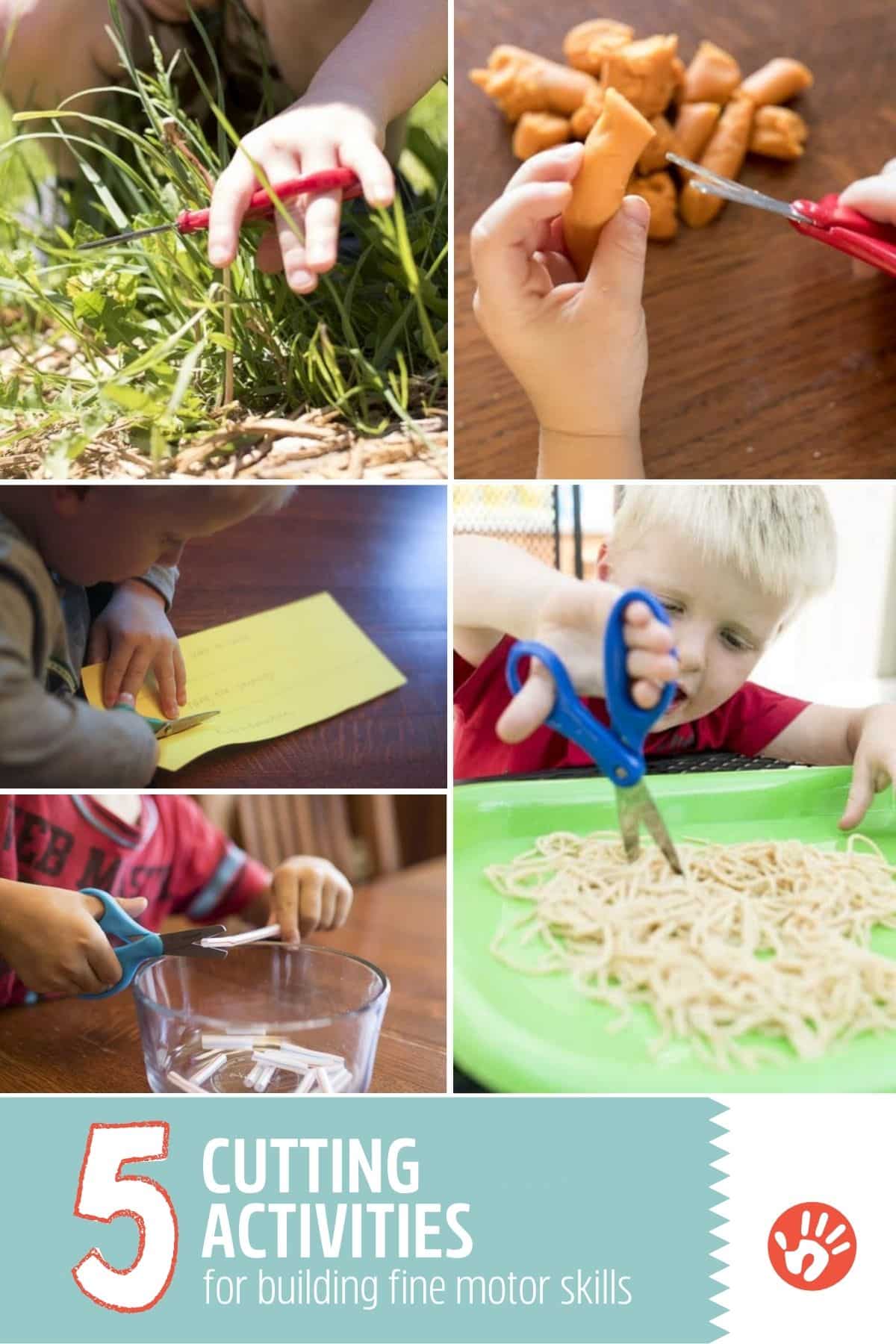 Spaghetti Cutting Bin - Scissor Skills Activity - Busy Toddler