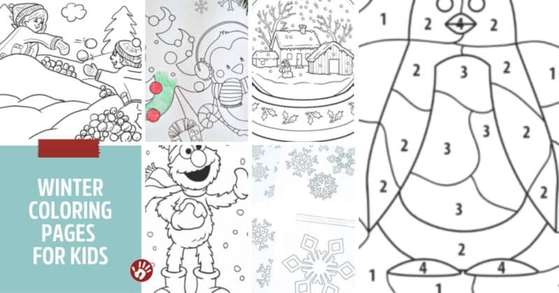 Download free printable winter coloring pages for the kids.