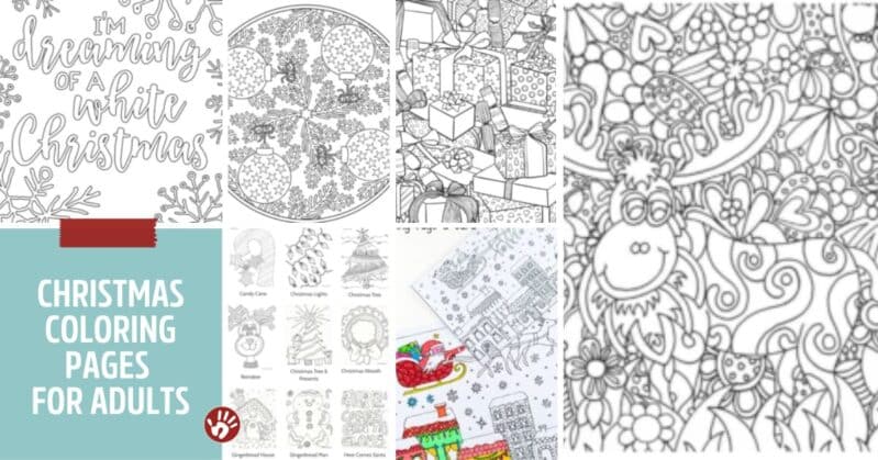 Download free printable Christmas coloring pages for adults so you can color with the kids this holiday season