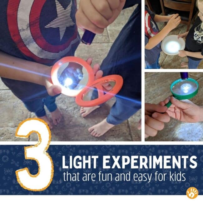 Learn about the properties of light with a quick, simple set of light experiments for kids to do at home. You already have all the supplies!