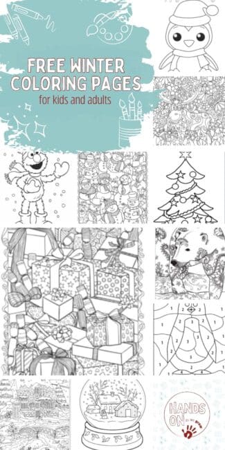 Print your own winter coloring pages for kids and adults!