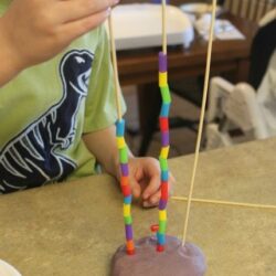 Frugal Fun for Boys and Girls – Pasta Pattern Tower