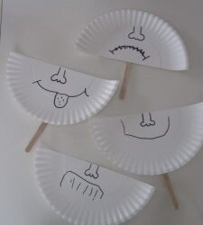 Paper Plate Masks – No Time for Flashcards