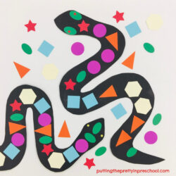 Putting the Pretty in Preschool – Snake Shapes
