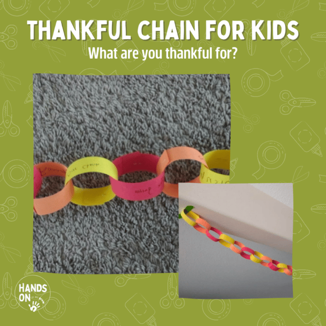 Thankful chain for kids, what are you thankful for?