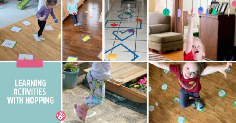 Got too many wiggles? If you preschooler likes to jump around then they will love these super simple and fun hopping activities using supplies you already have.