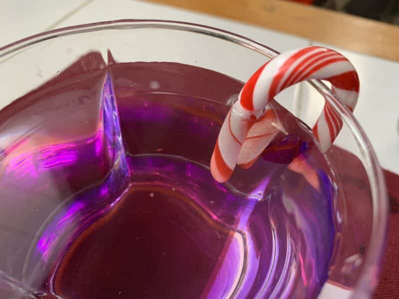 Vinegar, water, glasses and candy canes is all you need for this fun Christmas science experiment of dissolving, observing, predicting, and learning together this holiday season.