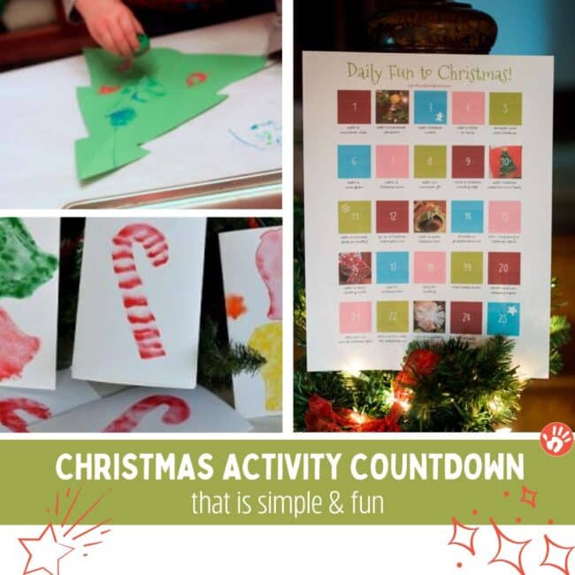 Have a joy-filled holiday season with this fun Christmas activity countdown! Holiday activities, crafts, and simple family activities to do together.