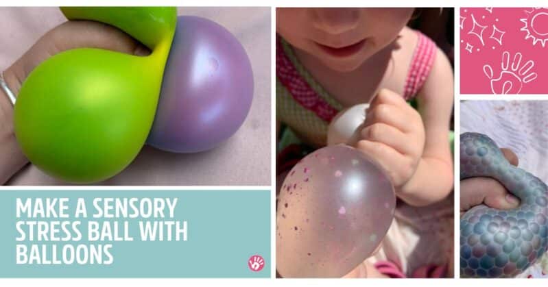 What's super fun about these homemade DIY sensory stress balls is that once you have it down on how to make them, you can vary it up in many ways. 