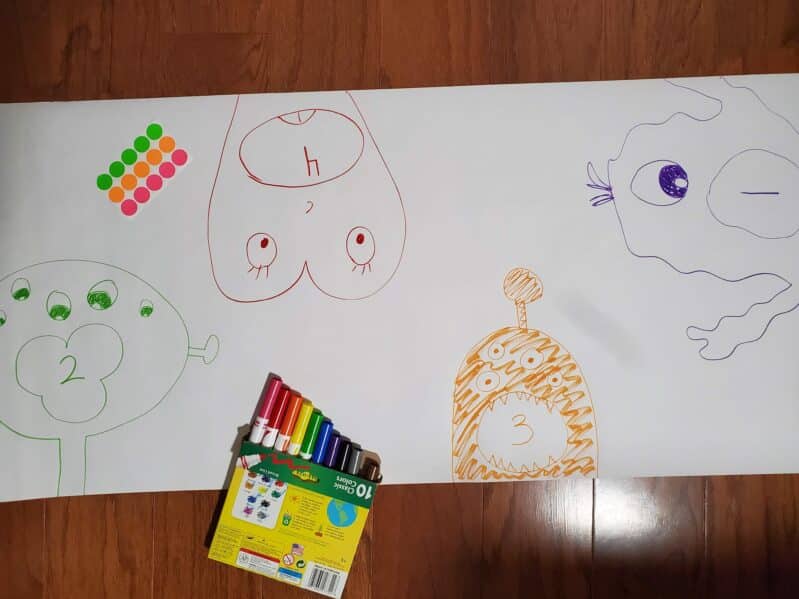Monster math activity that’s all about number recognition and counting as you feed the monsters with stickers and learn one-to-one ratios, addition, and color matching, and more.