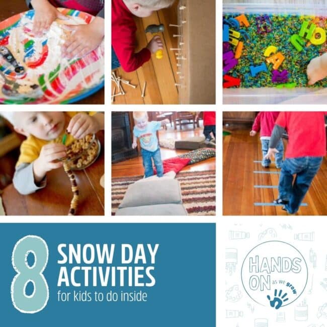 8 sure-fire ways to have a fun snow day with the kids! A go-to list of indoor snow day activities for kids to make snow days one the kids will remember!
