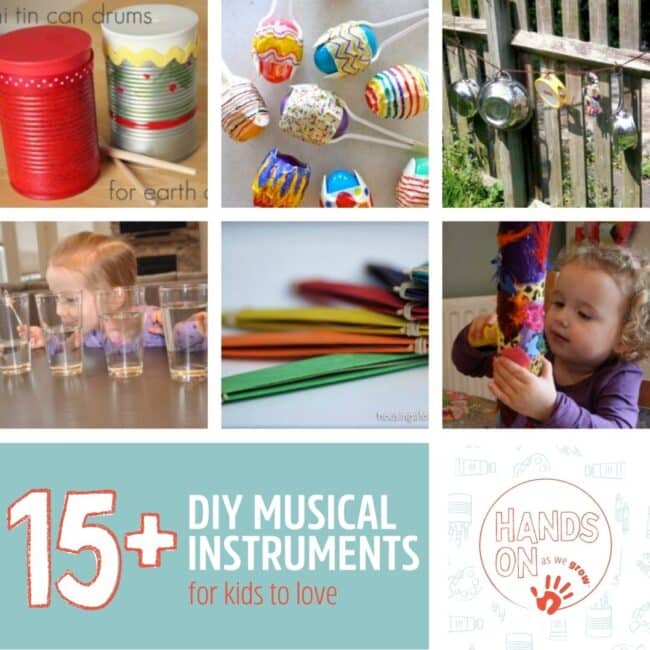 Make music with your kids on your own DIY instruments for double the fun with this list of super simple ideas you can create at home. Enjoy!