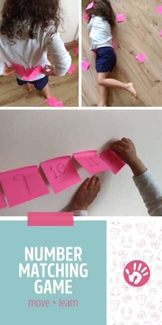 This silly rolling number matching game is a fun way to work on number recognition and burn off some energy at the same time!