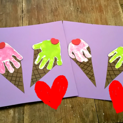 Crafty Morning – Handprint Ice Cream Cone