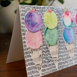 Hands On As We Grow – Watercolor Ice Cream Card