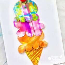 Happy Toddler Playtime – Scrape Painted Ice Cream