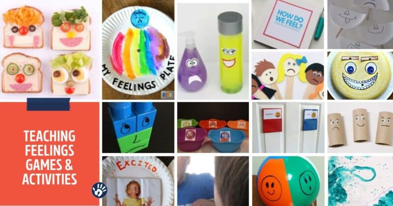 Help your preschoolers understand emotions and learn how to control and express big emotions in healthy ways with this fantastic list of simple activities and games using household supplies.