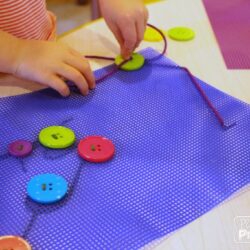 Play to Learn Preschool – Sew buttons