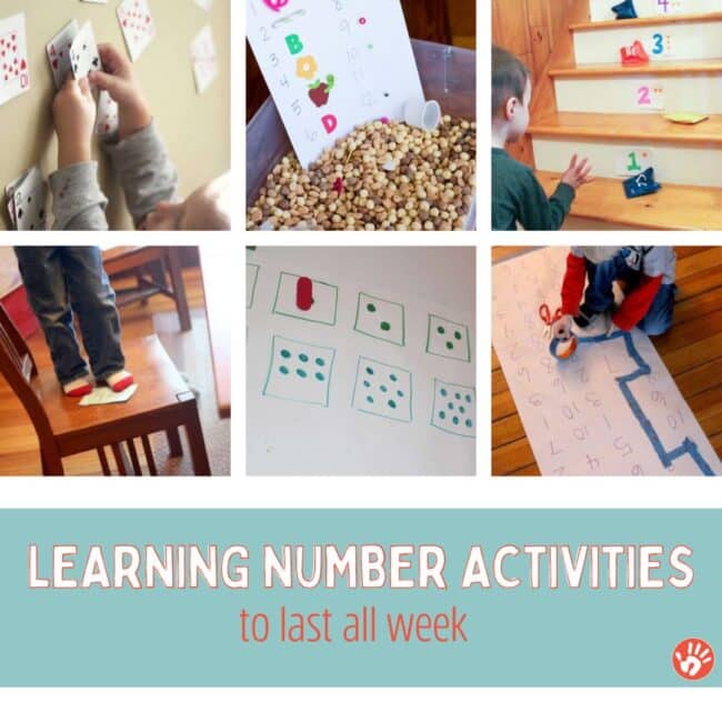 Activities to help a preschooler learn a number