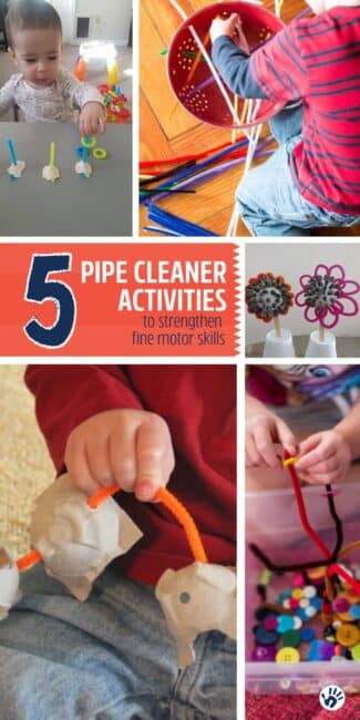 Got pipe cleaners? Then these fine motor pipe cleaner activity ideas for toddlers and preschoolers are for you. Easy and simple using supplies you have at home.
