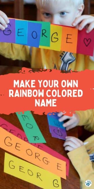 Learn to spell your name and make a rainbow, too! This is a fun springtime learning activity that preschoolers will love!