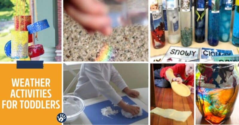 Weather focus science activities for toddlers to do at home.